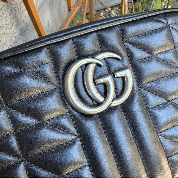 Gucci Calfskin Matelasse Aria Small GG Marmont Chain Shoulder Bag - Picture 4 of 16